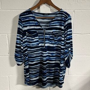 Ellen Tracy front zipper top